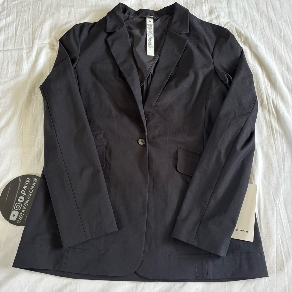 Lululemon Relaxed Fit Twill Blazer Jacket BLK Black Women’s Size S
